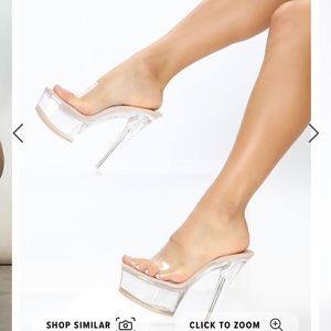 Clear Platform Heel